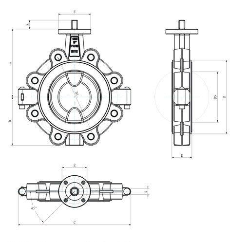 cheap Lug Type Fully Lined Butterfly Valve