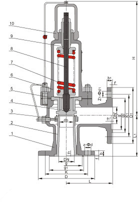 Closed Spring Loaded Low Lift Type Safety Valve