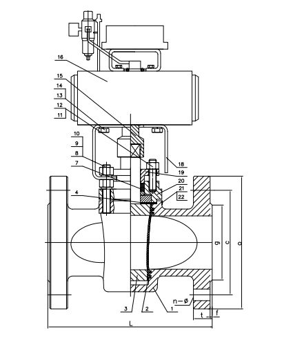 plug valve with pneumatic actuator 1