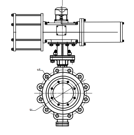 butterfly valve with actuator