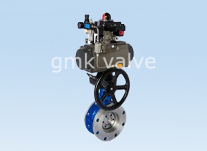 Best Price on Hastelloy Globe Valve -
 Triple eccentric butterfly valve with pneuamtic actuator – GMK Valve